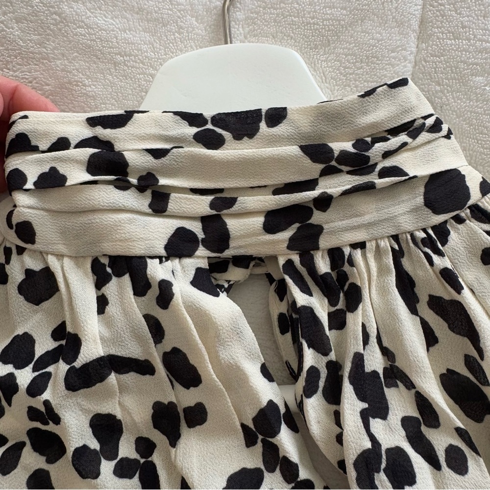 Sheer Leopard Print Blouse - 100% Viscose, Size P, Button-Up, Long Sleeve - Picture 7 of 14
